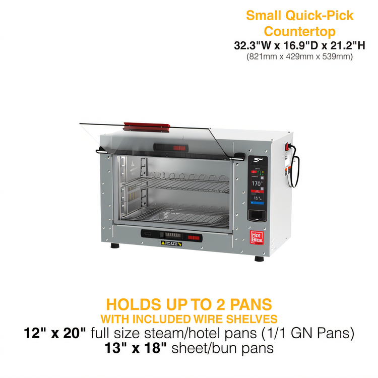 Product image #2 for Metro HotBlox Xpress S4 Touchscreen Countertop Hot Food Holding Cabinet with Clear Flip Door
