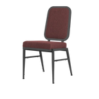 Thumbnail image #2 for JustChair Banquet Collection A95318 Banquet Flex Stacking ide Chair, upholstered solid rectangle padded flex back, upholstered padded box seat