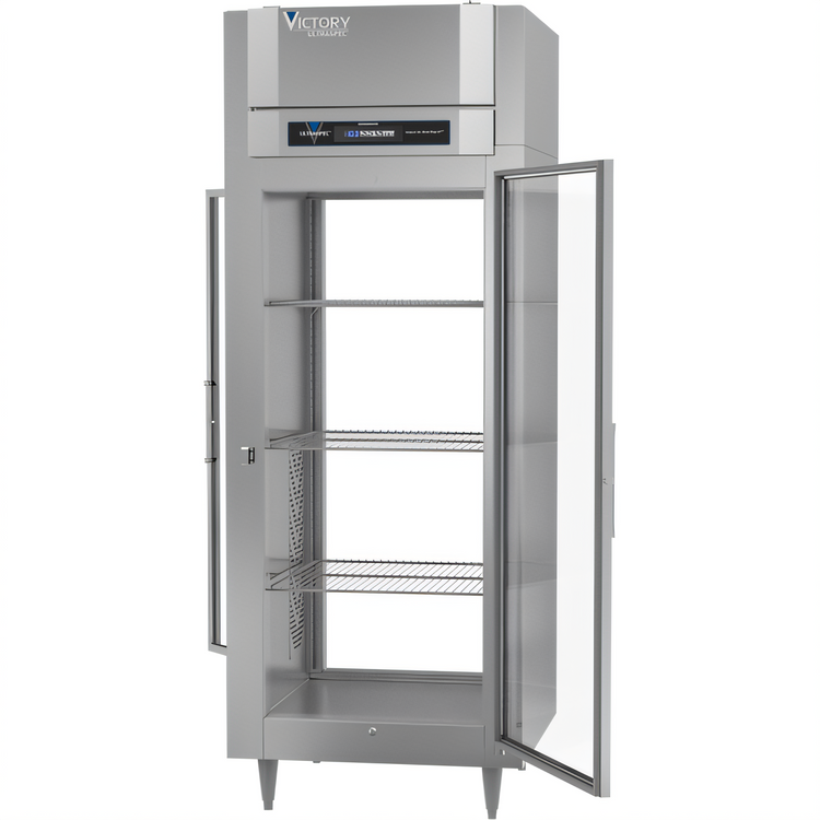 Product image #2 for Victory UltraSpec FS-1D-S1-EW-PT-G-HC One-Section Extra Wide Pass-Thru Glass Door Freezer with V-Core™ Technology