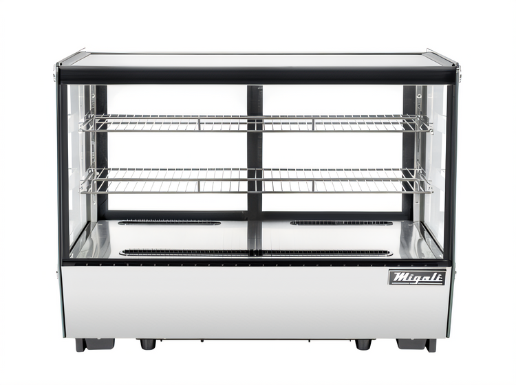 Product image #1 for Migali Competitor Series 34.6-Inch Countertop Refrigerated Display Case with Straight Glass and Sliding Doors, 5.7 Cu. Ft.