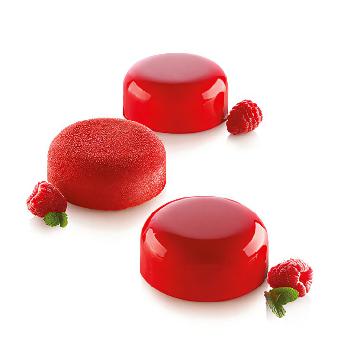 Product image #2 for Silikomart Curve Flex Series Universo Round Silicone Baking Mold with Cutter, 6 x 3.04 oz Sections