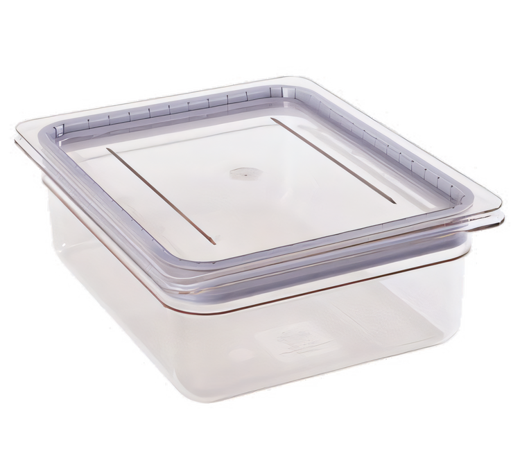 Product image #2 for Cambro Camwear GripLid Clear Polycarbonate Flat Food Pan Cover for GN 1/1 Pans