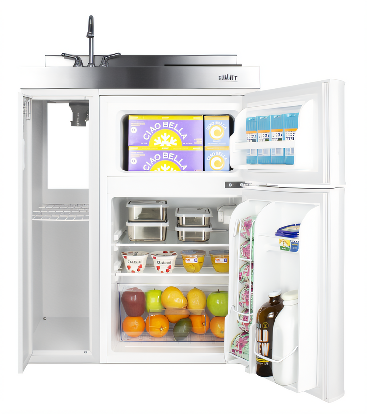 Product image #2 for Summit Appliance 30-Inch 115V All-In-One Kitchenette with 2-Burner Induction Cooktop, Refrigerator-Freezer, Sink, and Storage Cabinet