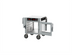 Thumbnail image #2 for Metro HotBlox Narrow 4-Pan Pass-Thru Undercounter Insulated Holding Cabinet, Clear Front Door / Solid Rear Door, Analog Control
