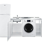 Thumbnail image #2 for Summit Commercial Summit Appliance ACKSPWD82 83-Inch All-in-One Kitchenette with 2-Burner Coil Cooktop, Refrigerator/Freezer, Washer/Dryer, Sink