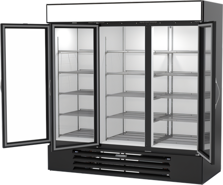Product image #2 for Beverage-Air MarketMax Dual Temp Three-Section Reach-In Merchandiser Refrigerator