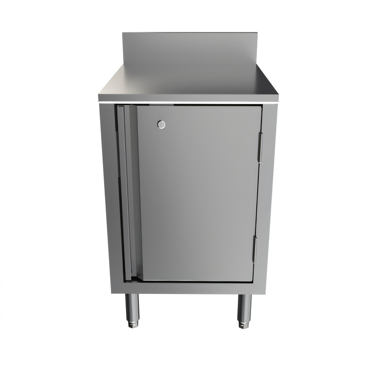 Product image #2 for BK Resources Well Series Stainless Steel Underbar Cabinet with Locking Hinged Door and 6-Inch Adjustable Legs, 18 x 21 Inches