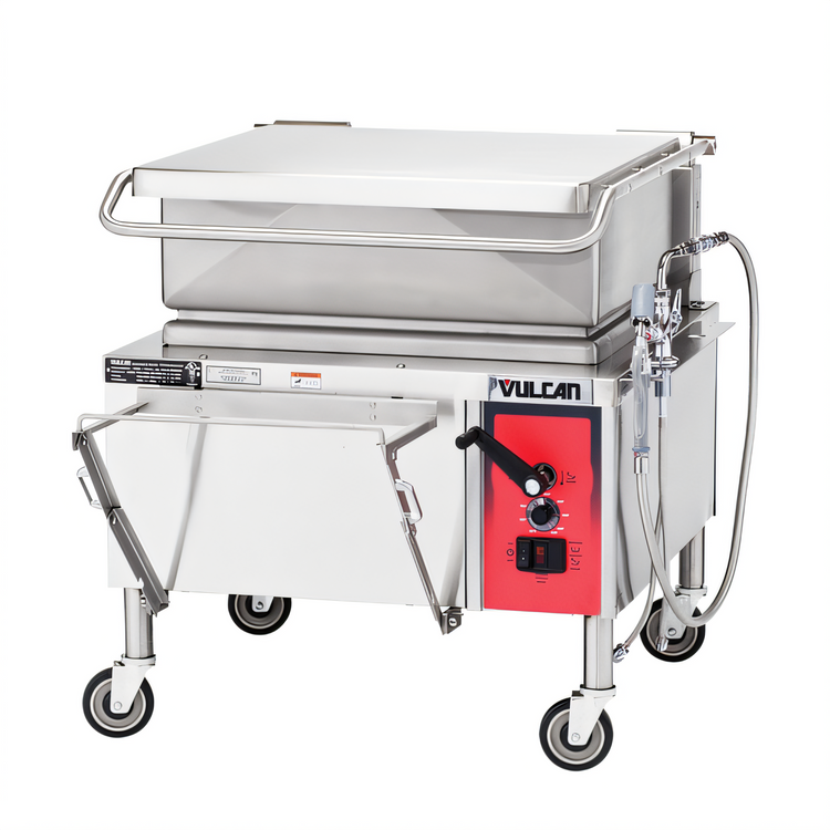 Product image #2 for Vulcan VG40 Gas Braising Pan / Tilt Skillet, 40-Gallon, Manual Tilt, Open Base