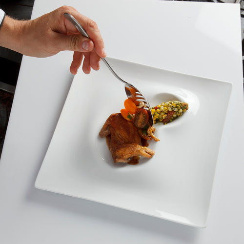 Product image #2 for Mercer Culinary 9-Inch Slotted Plating Spoon with Deep Well Bowl