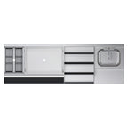 Thumbnail image #2 for Krowne Royal Series KR24-W72E-10 72-Inch x 24-Inch Underbar Ice Bin/Cocktail Station with 10-Circuit Cold Plate, Blender and Liquor Stations