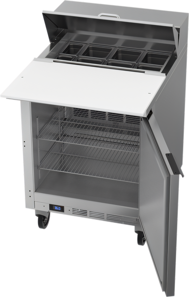 Product image #2 for Beverage-Air SPE27HC-C 27-Inch One-Section 1-Door Sandwich Prep Table Refrigerator with 17-Inch Cutting Board, 6.76 Cu. Ft.