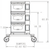 Thumbnail image #2 for Ovention Stacking Kit with Cart for MILO-16 and MILO2-16 Ovens, 3-Deck Capacity