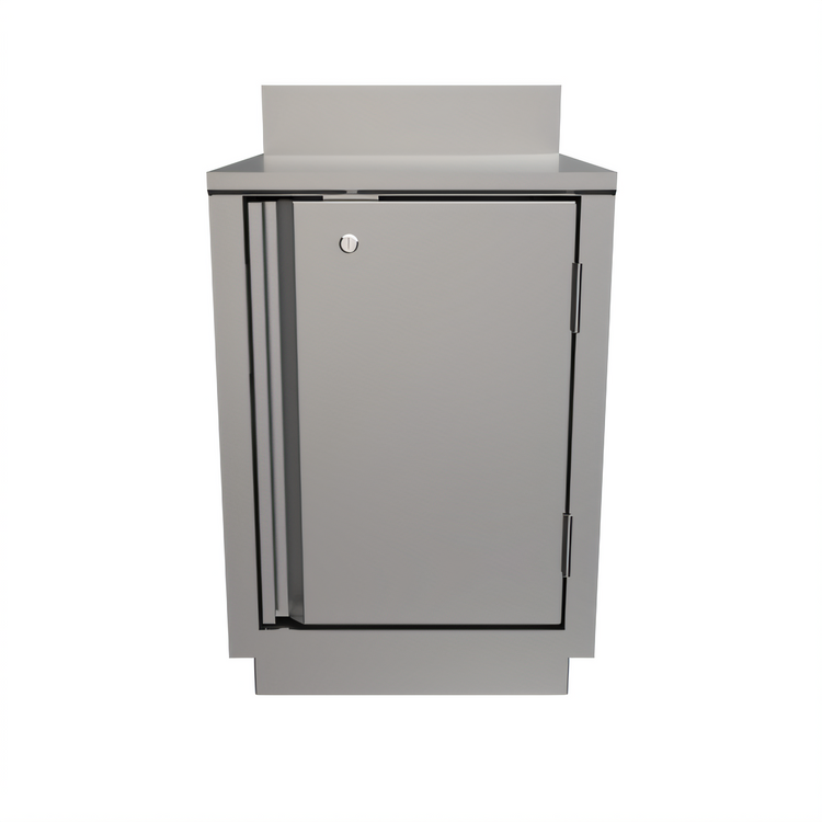 Product image #2 for BK Resources Call Series Flat-Top Underbar Cabinet with Pedestal Base and Locking Hinged Door