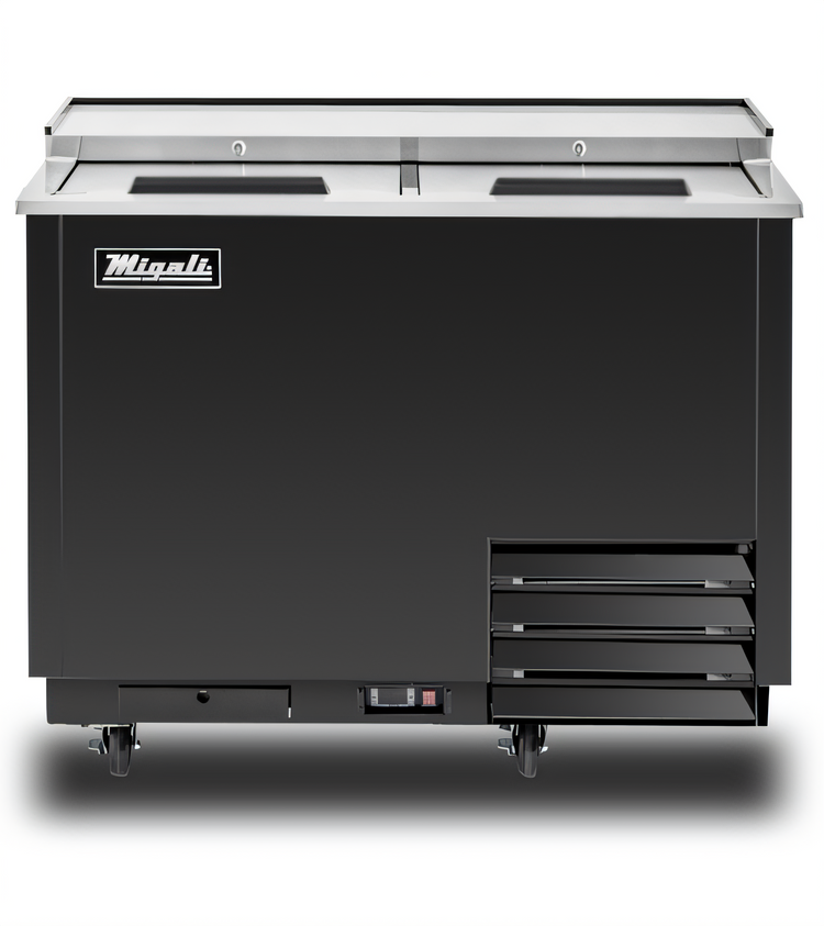 Product image #2 for Migali Competitor Series 49-1/2-Inch Glass Froster Freezer with Top Sliding Glass Lid, 12.2 Cu. Ft.