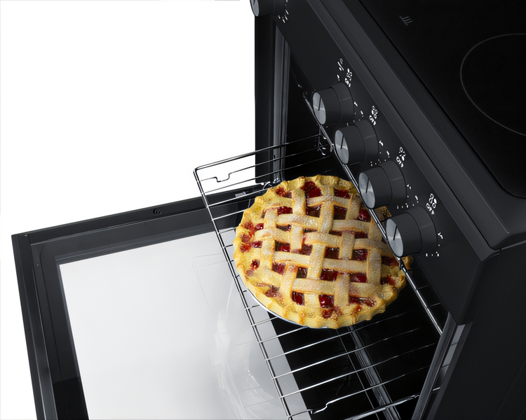 Product image #2 for Summit Appliance 24-Inch Black Smooth-Top Electric Convection Range with Ceramic Glass Cooktop