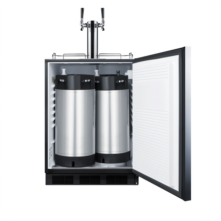 Product image #2 for Summit Commercial ADA-Compliant 24-Inch Cold Brew Coffee Dispenser with Dual-Tap Draft Tower, 5.5 Cu. Ft., Built-In/Freestanding