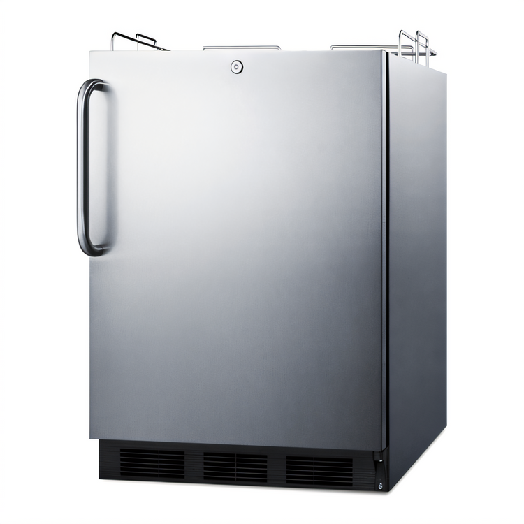 Product image #2 for Summit Commercial ADA-Compliant Outdoor Built-In/Freestanding Dual Tap Kegerator Beer Dispenser, 24-Inch, 5.5 Cu. Ft.