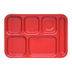 Thumbnail image #2 for Carlisle 14-1/2 Inch x 10 Inch Right-Handed 6-Compartment Rectangular Melamine Tray