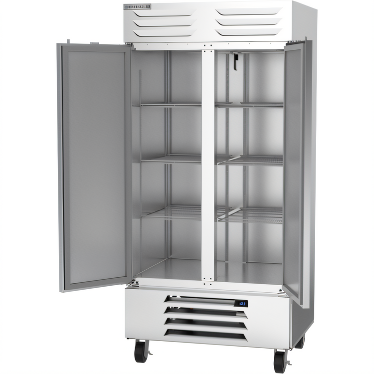 Product image #2 for Beverage-Air Vista® Series Two-Section Reach-In Freezer, 35.08 Cu. Ft., Bottom-Mounted Self-Contained, Solid Hinged Doors