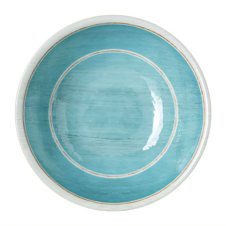 Product image #2 for Grove 20 oz. Round Rimmed Melamine Soup Bowl, 6 Inch, Aqua