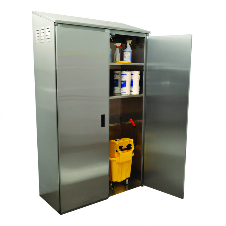 Product image #2 for Advance Tabco Double Width Stainless Steel Mop Sink Cabinet with Left-Side Sink