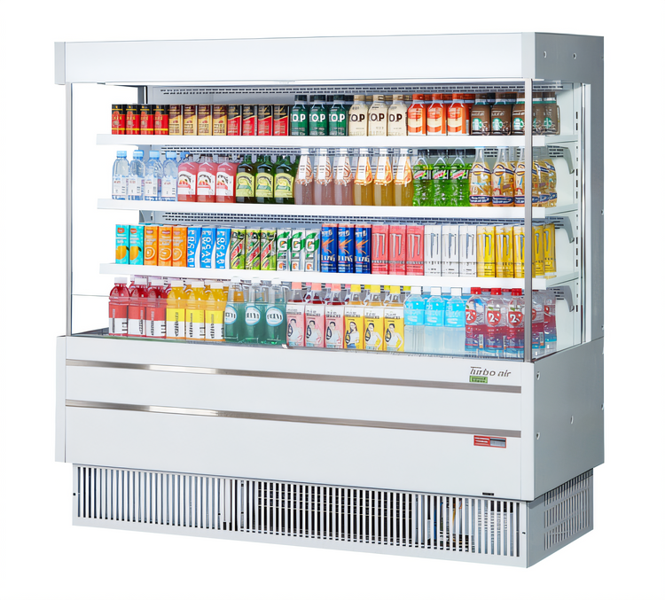 Product image #2 for Turbo Air 64-Inch Vertical Air Curtain Open Display Merchandiser, 17.2 Cu. Ft., Self-Contained Refrigeration
