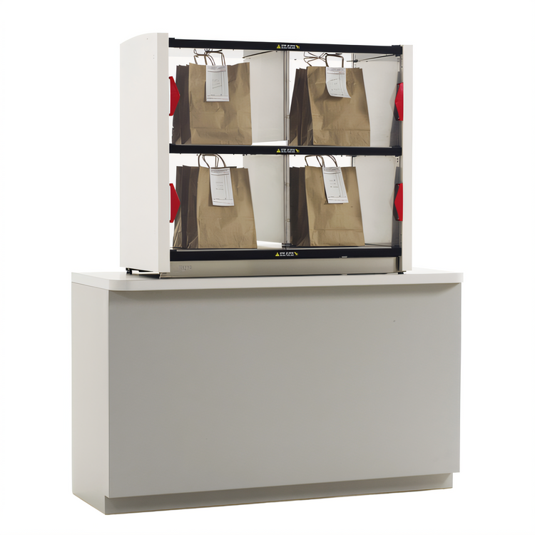 Product image #2 for Metro2Go 4-Compartment Pass-Thru Order Hot Station with Sliding Polycarbonate Doors