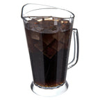 Thumbnail image #2 for CFS Brands Crystalite 558307 Clear Polycarbonate Water Pitcher, 48 oz., Tapered Lip, Thumb-Hold, Skirt Base Case of 6