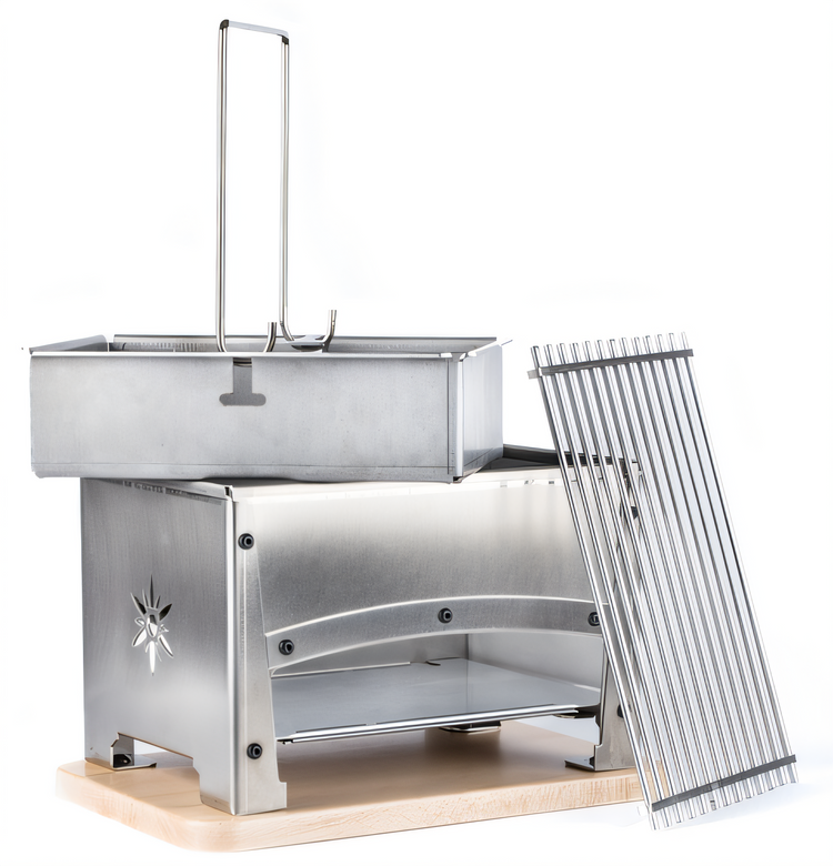Product image #2 for Louis Tellier Brasero Stainless Steel Tabletop Charcoal BBQ Grill