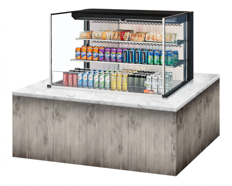 Product image #2 for Turbo Air 48-Inch Drop-In Low-Profile Horizontal Open Refrigerated Display Case, 15.2 Cu. Ft.
