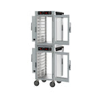 Thumbnail image #2 for Metro HotBlox™ HBCN16-ACPS-M Mobile Dual-Cavity Pass-Thru Insulated Holding Cabinet, 16-Pan, Analog, Clear Front/Solid Rear Doors