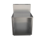Thumbnail image #2 for BK Resources UBC-DW-21-F24 24 x 21 Inch Stainless Steel Flat Top Underbar Cabinet, Die Wall, No-Door Base