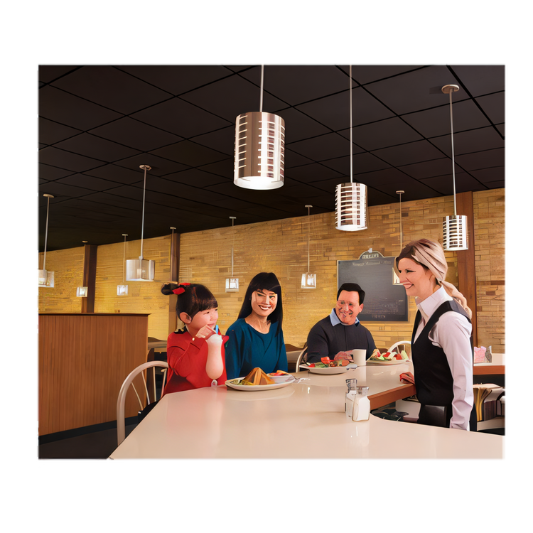 Product image #2 for Hatco Standard Decorative Heat Lamp, 1 Bulb, 250 Watt Max, Cylinder Shade