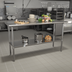 Thumbnail image #2 for 60-Inch x 24-Inch 18-Gauge Stainless Steel Prep and Work Table with Undershelf