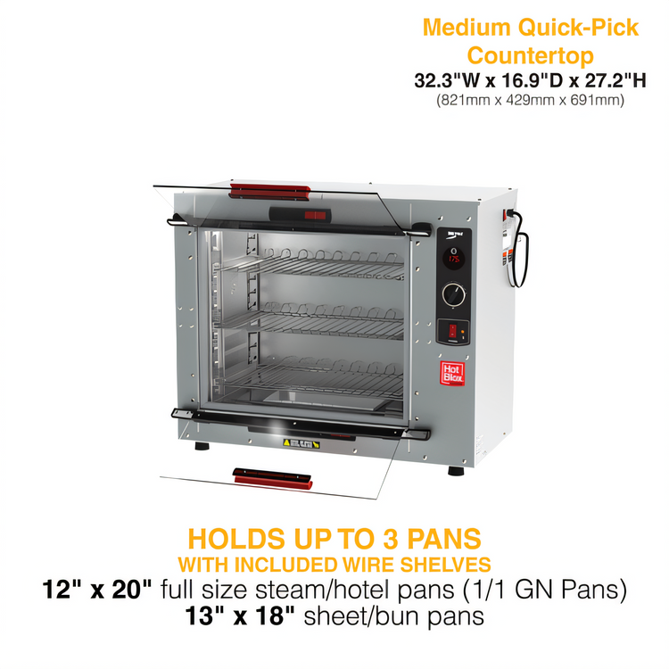Product image #1 for Metro HotBlox Xpress S6 Countertop Quick-Pick Holding Cabinet with Clear Flip Doors