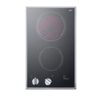 Thumbnail image #2 for Summit Commercial CR2B12ST 2-Burner Built-In Electric Radiant Cooktop with Black Ceramic Glass Surface and Manual Controls