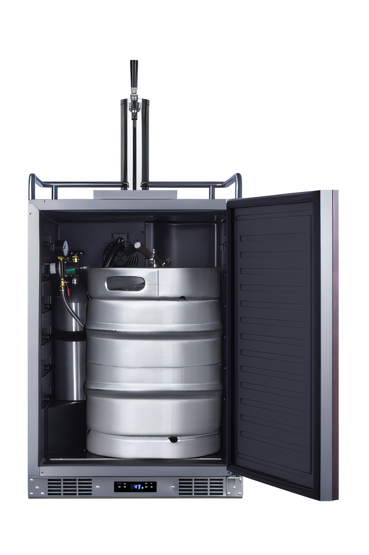 Product image #2 for Summit Commercial 24-Inch Panel-Ready Indoor/Outdoor Beer Kegerator, Built-In/Freestanding, Single Tap, Stainless Steel, 5.6 Cu. Ft.