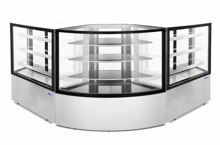 Product image #2 for Refrigerated Corner See-Thru Display Case, 16.78 Cu. Ft., Self-Contained, Floor Model