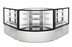 Thumbnail image #2 for Refrigerated Corner See-Thru Display Case, 16.78 Cu. Ft., Self-Contained, Floor Model