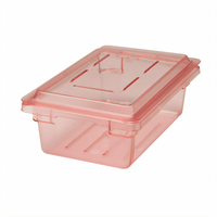 Cambro Camwear 12 x 18 x 6 Inch Rectangular Polycarbonate Food Storage Container, 3 Gallon, Safety Red