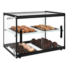 Thumbnail image #2 for Koolmore KM-DC-2CSBK 22-Inch Countertop Pastry Display Case with Sliding Glass Doors, Black Aluminum Frame