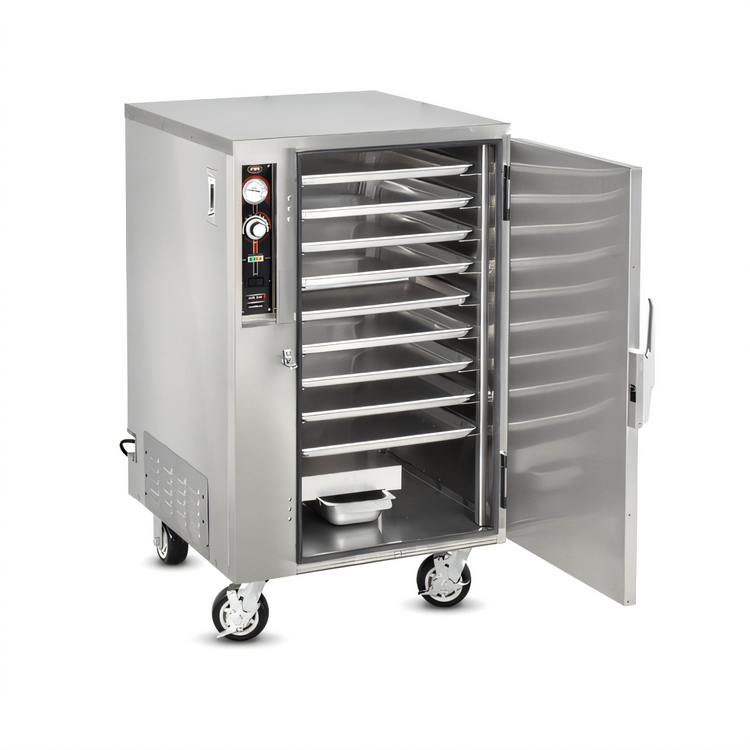 Product image #2 for FWE Half-Height Heated Transport Cabinet for 18 x 26 Inch Pans, Non-Insulated, 9-Slide