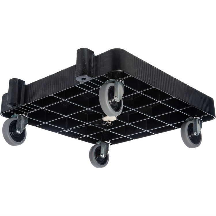 Product image #2 for OptiClean Single-Stack Black Polypropylene Glass Rack Dolly, No Handle, 350 lb Capacity