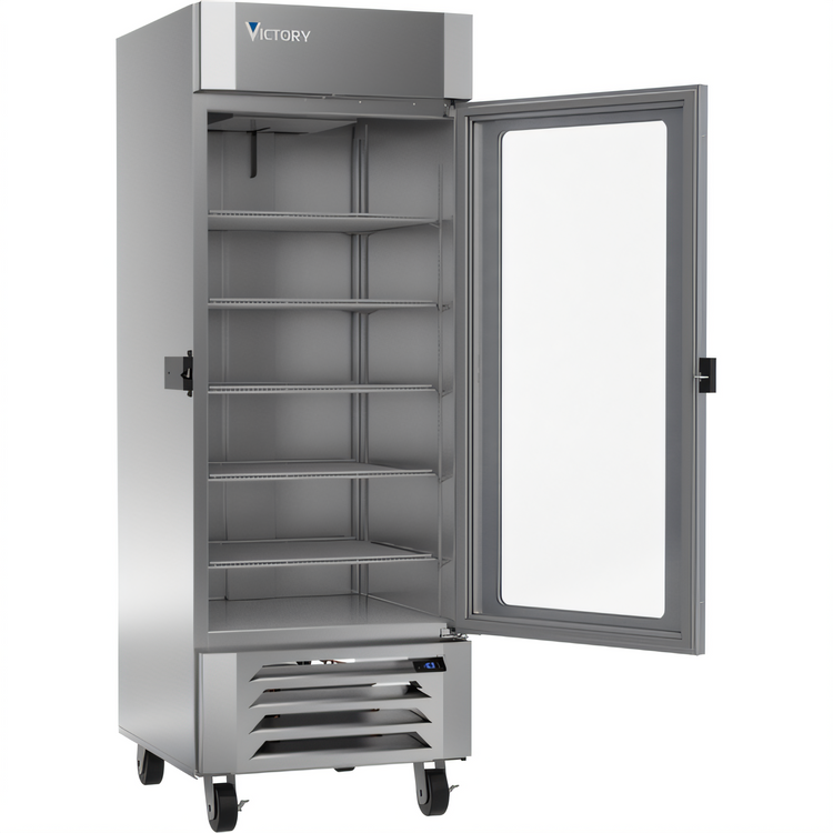 Product image #2 for Victory UltraSpec™ V-Core™ 25.5 Cu. Ft. One-Section Reach-In Glass Door Merchandiser Freezer