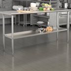 Thumbnail image #2 for Flash Furniture NH-GU-3072-GG Galvanized Under Shelf for 30 x 72 in Stainless Steel Prep and Work Tables