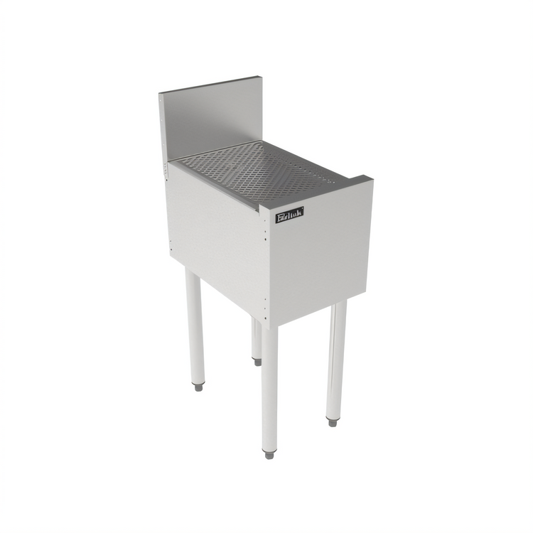 Product image #2 for Top Shelf 14-Inch Wide Stainless Steel Freestanding Underbar Drainboard with Backsplash