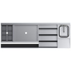 Thumbnail image #2 for Krowne Royal Series KR24-W66E-10 66-Inch Stainless Steel Underbar Ice Bin/Cocktail Station with Blender Sink, Liquor Display & 10-Circuit Cold Plate