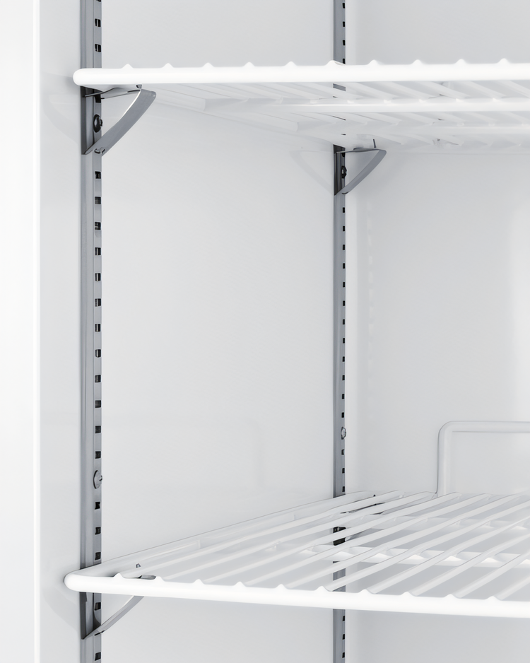 Product image #2 for Summit Commercial AFM19W 1-Section Upright Reach-In All-Freezer, 18.3 Cu. Ft., Manual Defrost, White, 115V