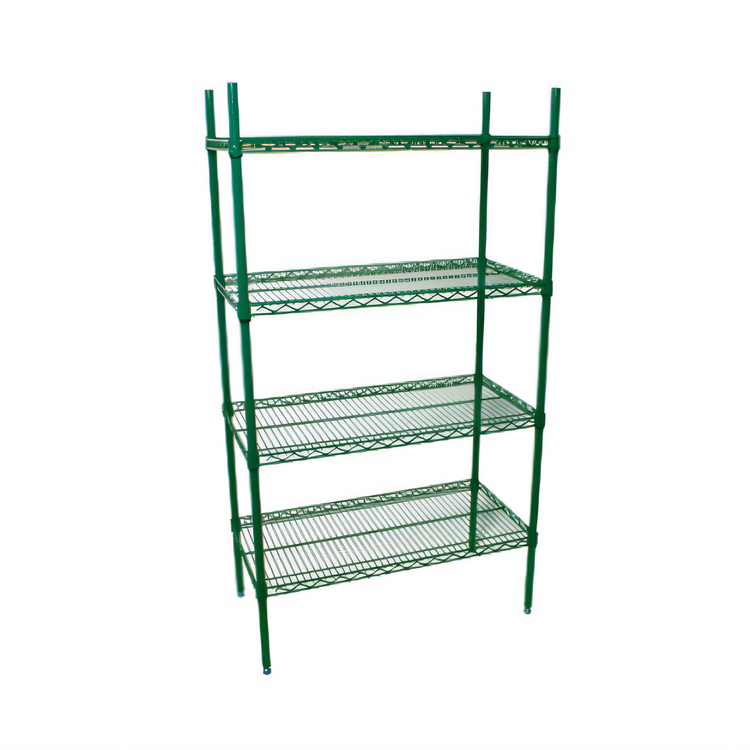 Product image #2 for Winco 72" x 24" Epoxy-Coated Green Wire Shelf with Sleeve Clips