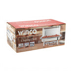 Thumbnail image #2 for Winco Newburg C-3080B 8 Qt Full-Size Rectangular Stainless Steel Chafer with Lift-Off Cover